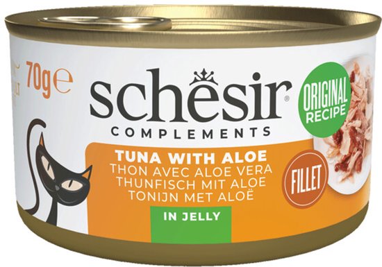 Schesir Complementary Kattenvoer Tonijn & Aloe in Gelei - 12 x 70 gr - Voordeelverpakking
