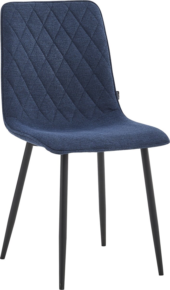Colenis Elise Eetkamerstoel - Set Van 4 - Blauw - Linnen - Industrieel