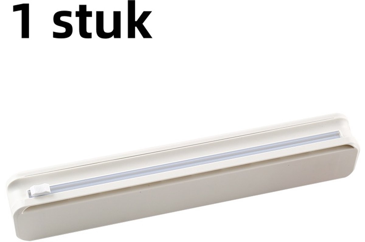 1 stuk - Plasticfoliesnijder - Huishoudelijke verdeeldoos met verstelbare opbergruimte - Wit
