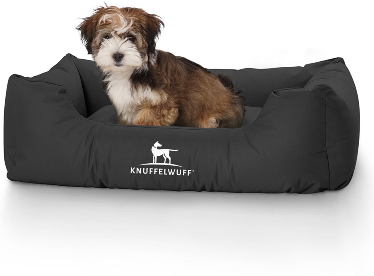 Knuffelwuff waterafstotende hondenbed Finlay M-L 85 x 63cm zwart