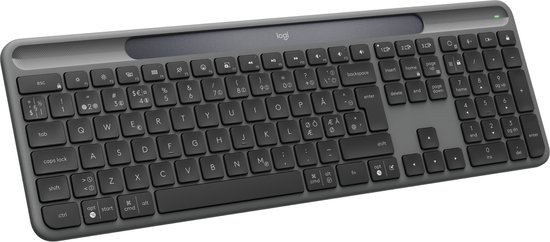Logitech Signature Slim Solar+ K980 - Draadloos Toetsenbord - QWERTY ISO - Graphite