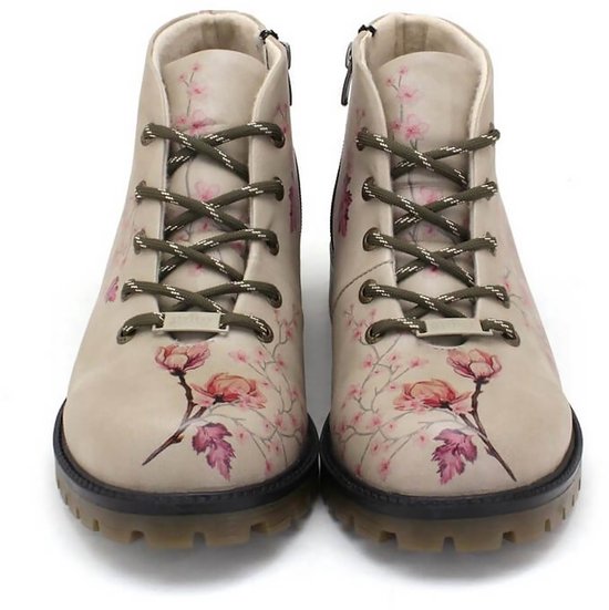 Bottes pour femmes Goby Sakura – Bottes à lacets pour femme – Cuir vegan – Handgemaakt – Pointure 40