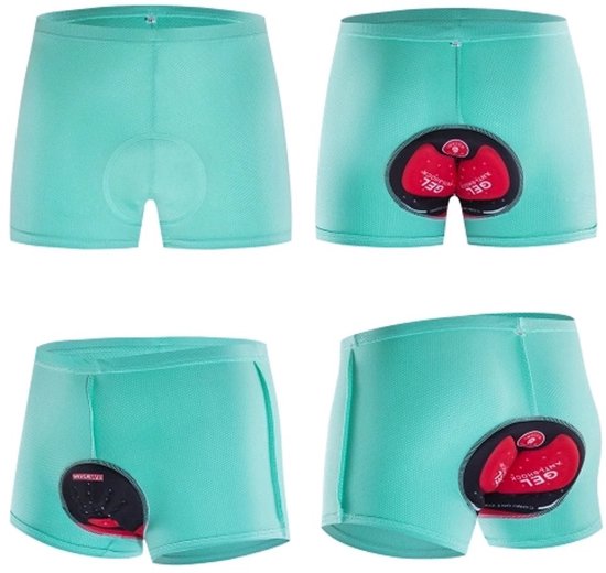 Fietsonderbroek met Zeem Dames & Heren - Comfortabel Fietsondergoed tegen Zadelpijn - Wielrenbroek Ondergoed - Mint - Maat XL — afbeelding 3