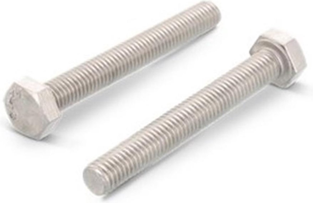 (24 STUKS) M6x12 TAPBOUT ZESKANT RVS-A2-70 (AISI 304) DIN 933 (ISO 4017)