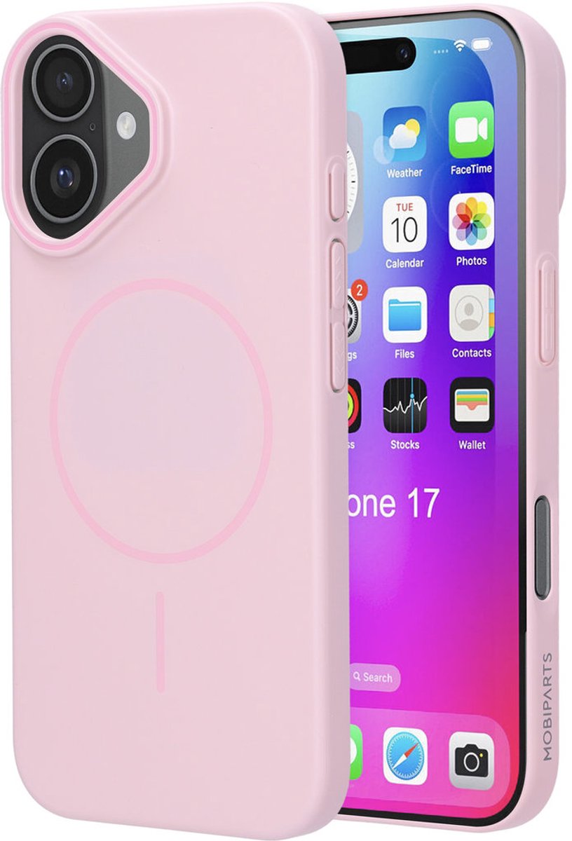Mobiparts Slim Line Case geschikt voor Apple iPhone 17 - MagSafe Blush - Roze
