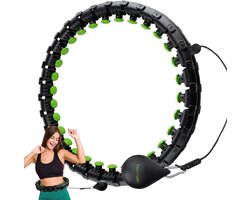 Tunturi Weighted Hoelahoep Large - Massage Hoela hoep - Fitness Hula Hoop met gewicht - 2 kg - Taille omtrek verstelbaar van 44 tot 142 cm