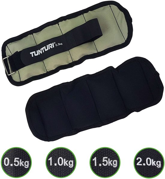 Tunturi Enkelgewichten en Polsgewichten – Gewichten – 2 x 0,5kg