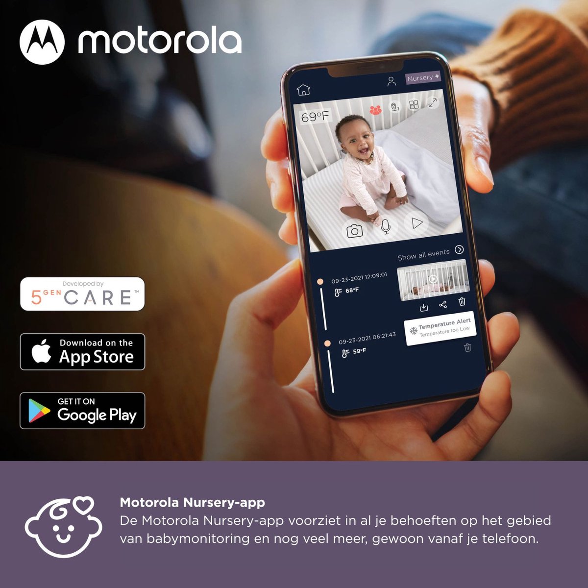 Motorola VM85 Connect Babyfoon met Camera en Nachtlampje - afbeelding 2