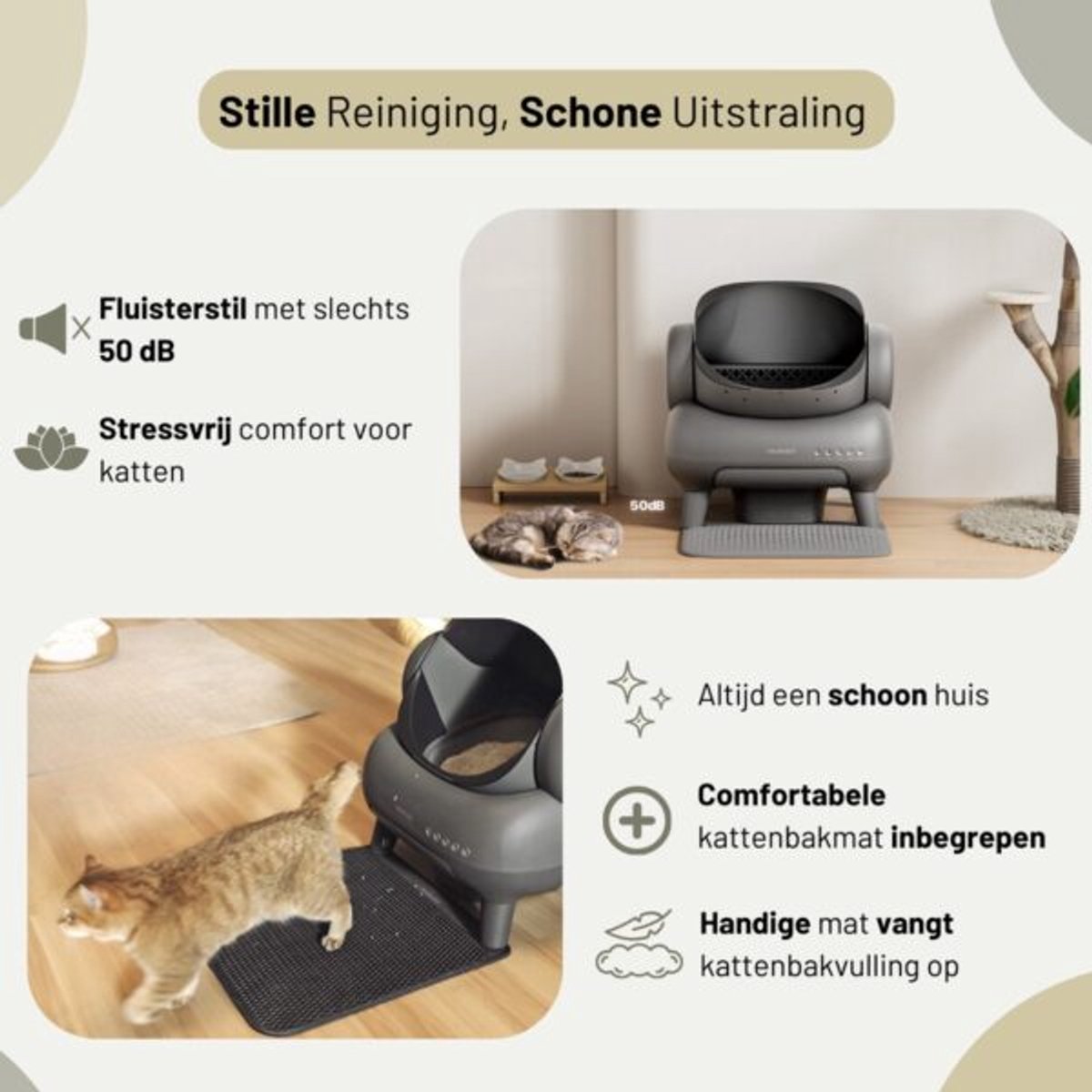 Neakasa M1 - Automatische Zelfreinigende Kattenbak voor 3 Katten thumbnail 5