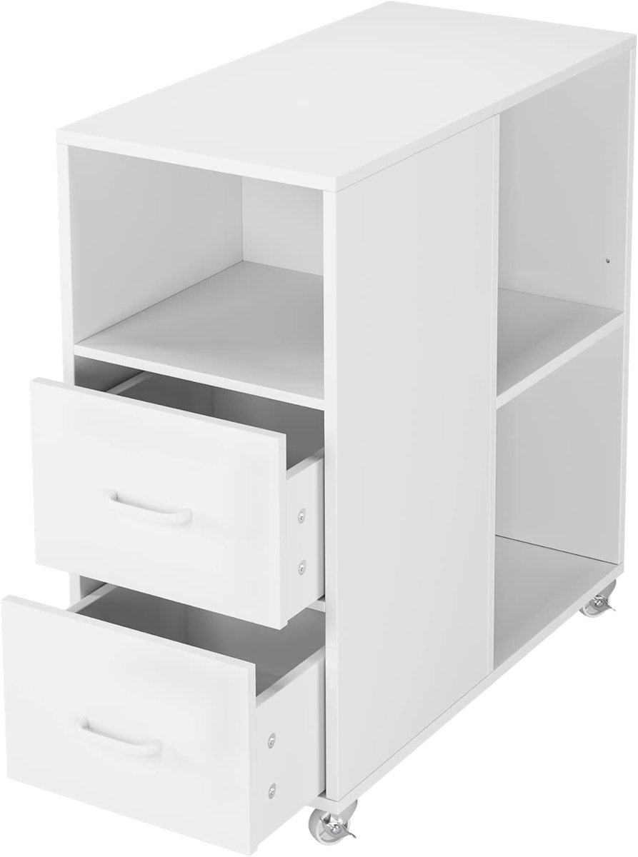 Imperatoris - Archiefkast - Kantoorkast - Ladeblok Bureau - Dossierkast - Bureaukast - Opbergkast - Voorraadkast - Boekenkast - Bijzettafel - Armoire de Bureau - 30 x 60 x 65 cm - Wit
