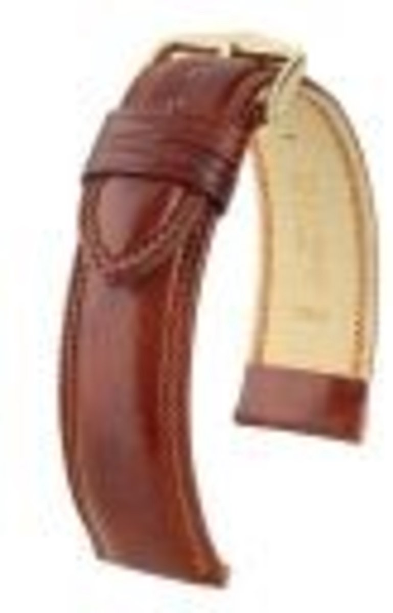 Hirsh Horlogeband Ascot Goudbruin - Leer - 18mm