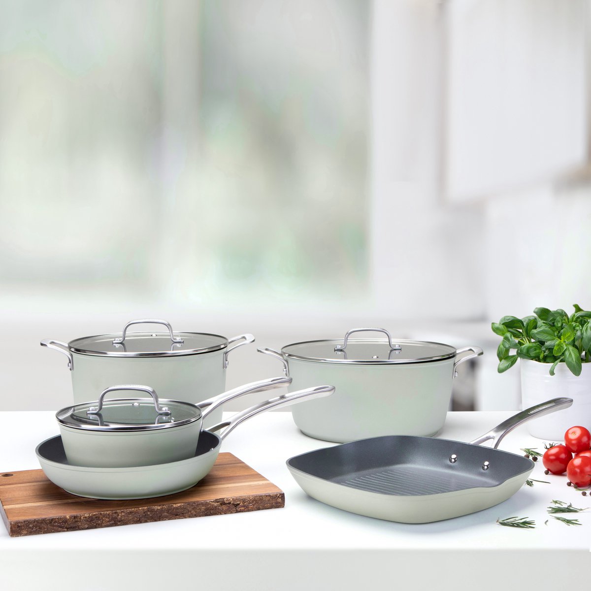 Laura Ashley - 30 CM antiaanbaklaag PFOA-vrije gesmede aluminium Wok & Frituurpan - Salieblad - By Pendeford