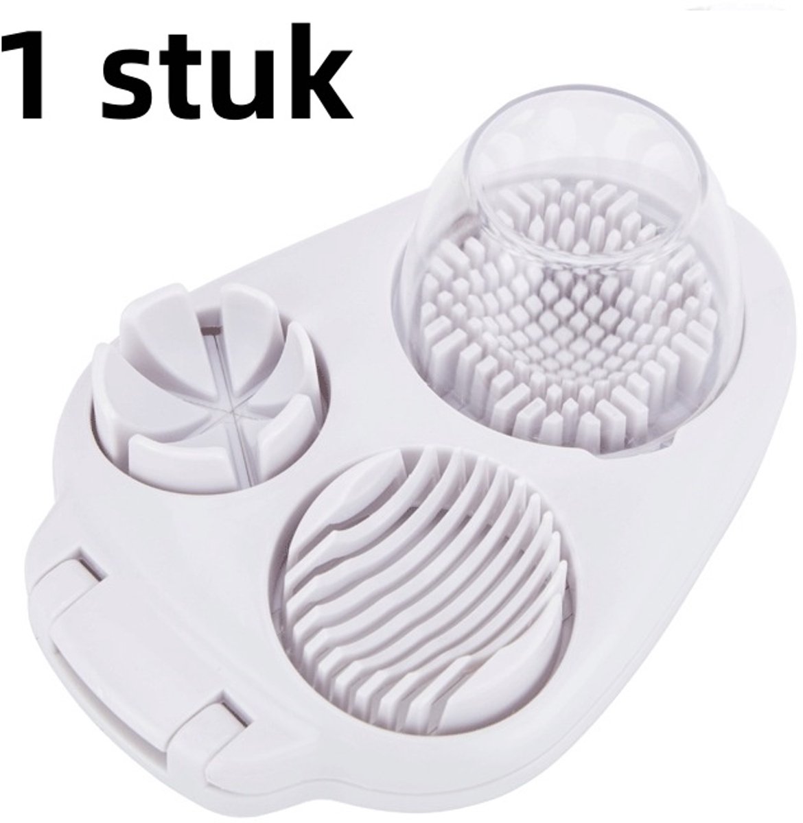 1 stuk - Eiersnijder - Huishoudelijke eiersnijder + Handmatige fruitpers - Wit