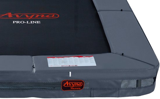 Avyna InGround Trampoline Rand 300x225 cm – Rechthoekig – Grijs – Veilige en Stevige Beschermrand