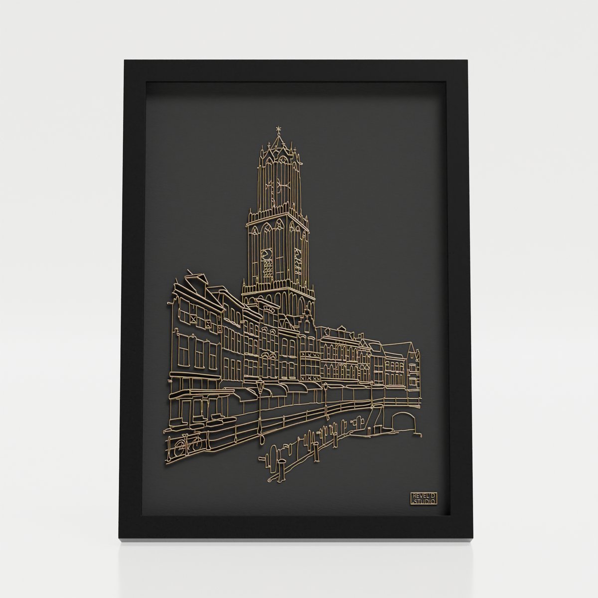 De Dom, Vismarkt – Utrecht – Fotolijst - 3D Print - Cadeau Utrecht