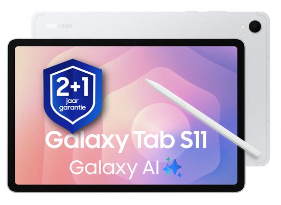 Samsung Galaxy Tab S11 - 256GB - Silver + 1 jaar extra garantie