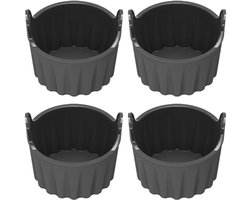 4 stuks luchtkoker silicone bakkerij multifunctionele gemakkelijk te reinigen bakken dessert luchtkoker kleine bakkerij bakken muffins bakken gereedschap - grijs