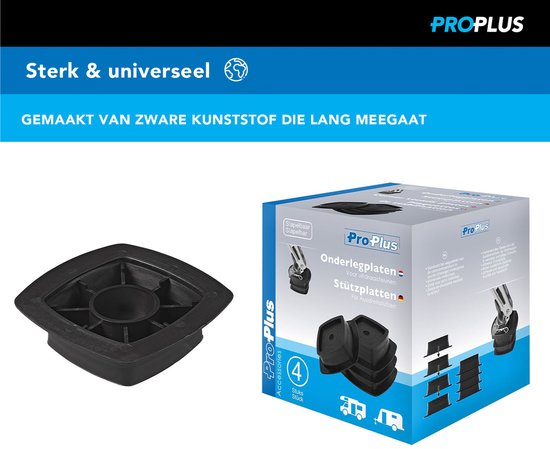 ProPlus Stapelbare onderlegplaten - extra stabiliteit - 4 stuks - duurzaam kunststof van ProPlus — afbeelding 3