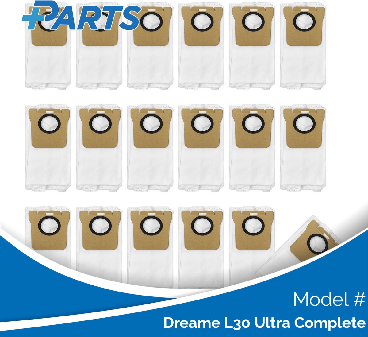 Dreame L30 Ultra Complete Stofzakken (18 Stuks, Plus.Parts® alternatief voor RDB3)
