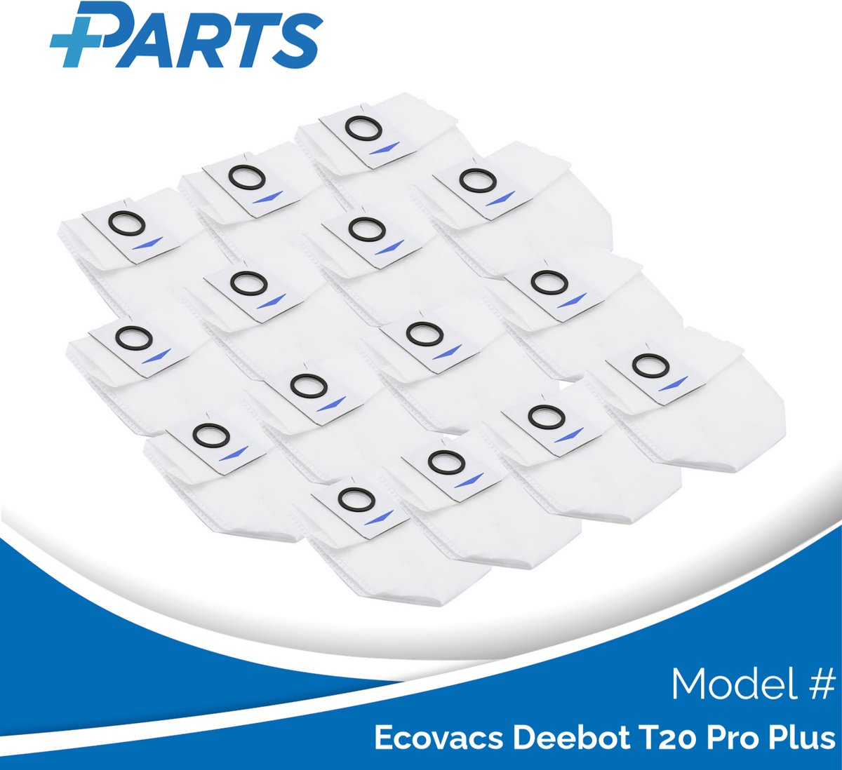 Ecovacs Deebot T20 Pro Plus Stofzakken (15 Stuks, Plus.Parts® alternatief voor D-DB03-0003)