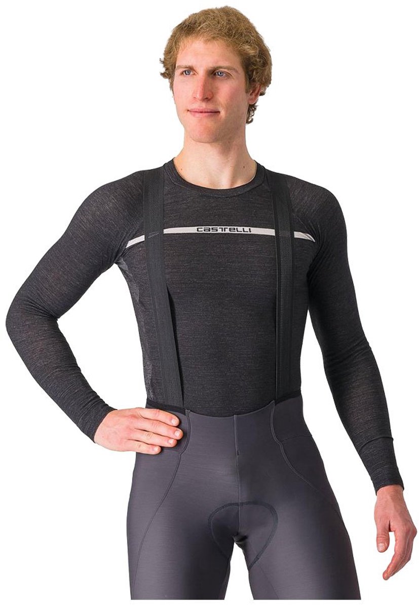 Castelli Merino Lange Mouwen Basislaag Zwart 2XL Man