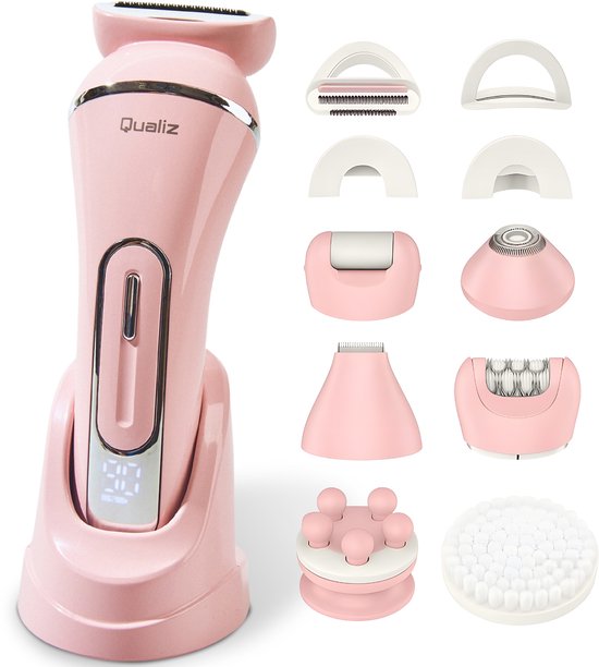 Qualiz® 7-in-1 Ladyshaves voor Vrouwen - Epilator - Waterdicht - Epileerapparaat Dames - Trimmer Scheerapparaat Vrouw Intiem - Bikinitrimmer - Oplaadbaar