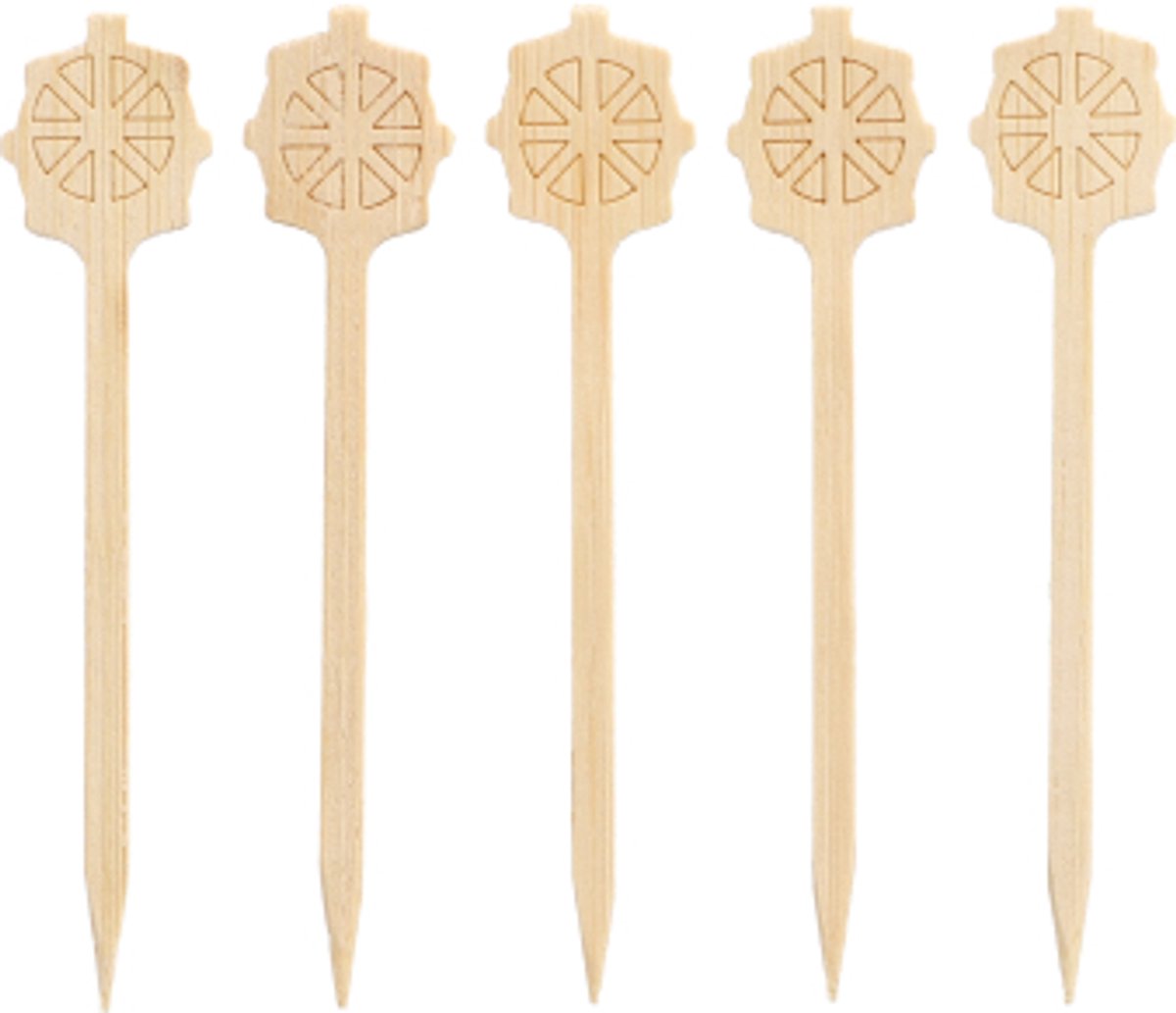 200 Fingerfood prikkers pure 9 cm Stearing wheel