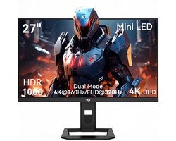 TITAN ARMY P275MV PLUS Flat 16:9 Fast IPS UHD 160Hz Dual mode FHD 320H 1152 Local Diming Mini LED Gaming Monitor