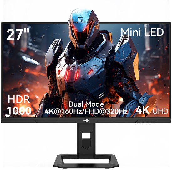 TITAN ARMY P275MV PLUS Flat 16:9 Fast IPS UHD 160Hz Dual mode FHD 320H 1152 Local Diming Mini LED Gaming Monitor