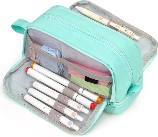 EHOPE etui met grote inhoud, pennenetui voor kantoor en school, ruime opbergtas voor pennen en potloden, organizer voor studenten, tieners en volwassenen, Modern