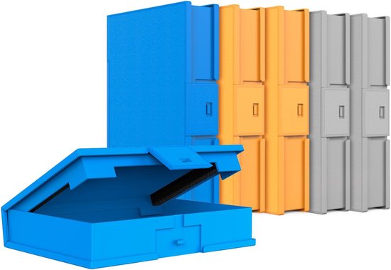 ORICO 3,5 inch harde schijf tas, stapelbaar en memo HDD beschermhoes voor 3,5 inch harde schijven, grijs