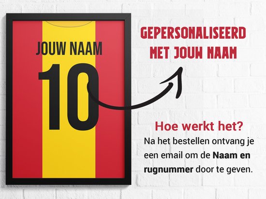 Affiche de Voetbal Deventer - Personnalisée avec votre naam - Affiche maillot de Voetbal - Collection Close-Up - Format 30 x 40 cm - Un cadeau de football unique