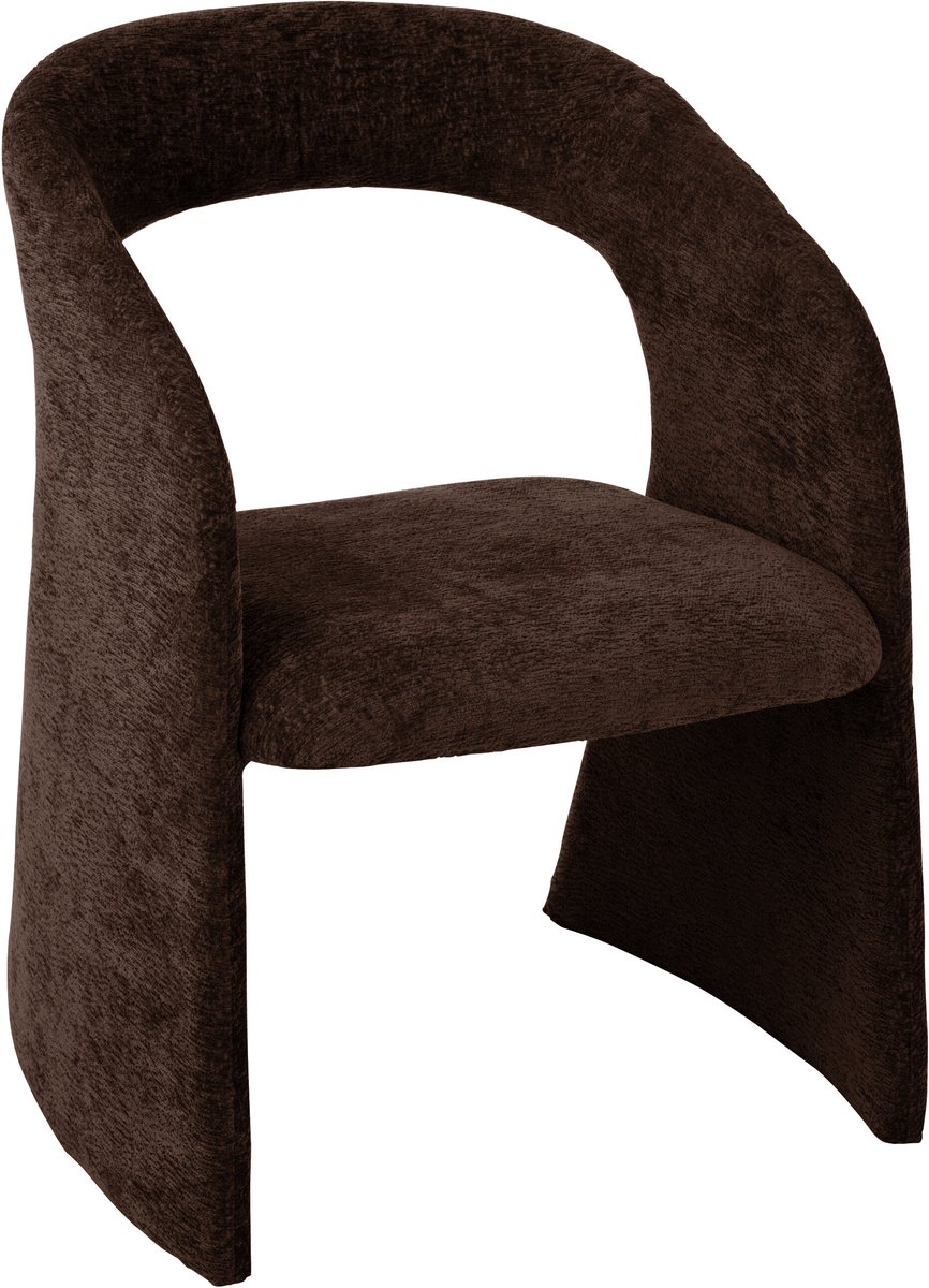 J-Line stoel Anise - textiel - donkerbruin