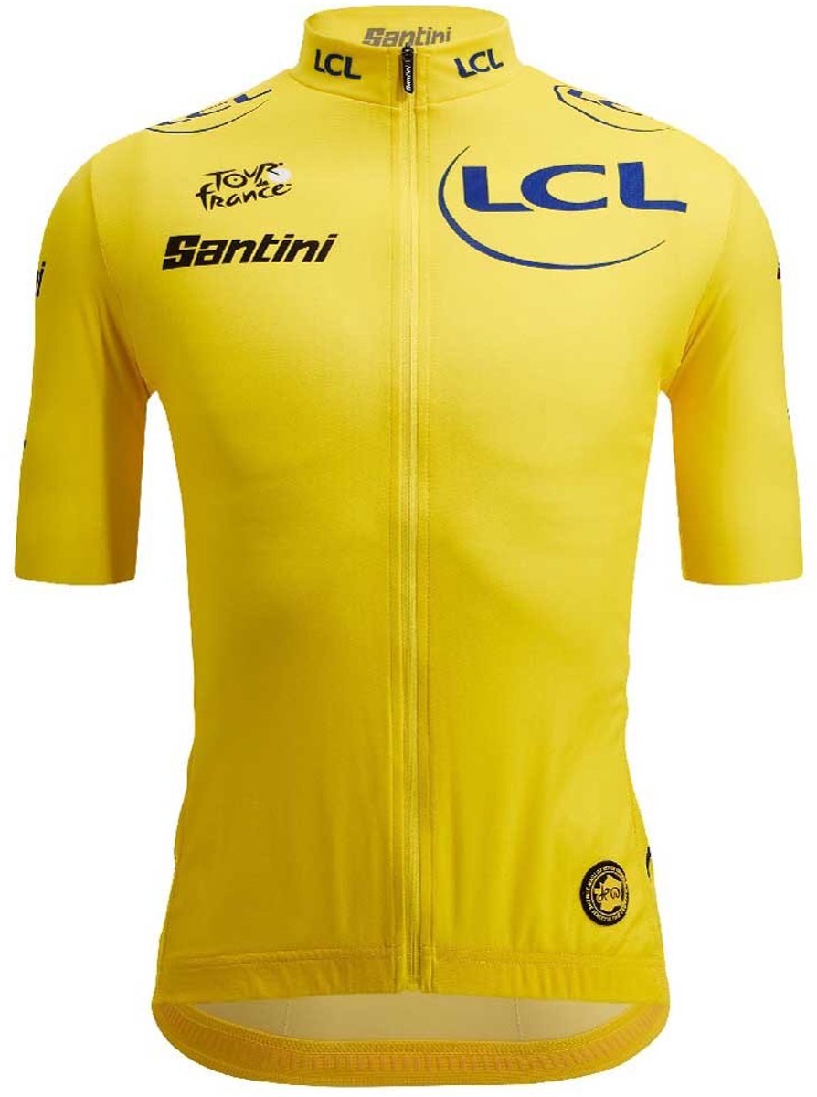 Santini Tour De France Yellow 2025 Korte Mouw Wielertrui Geel S Man