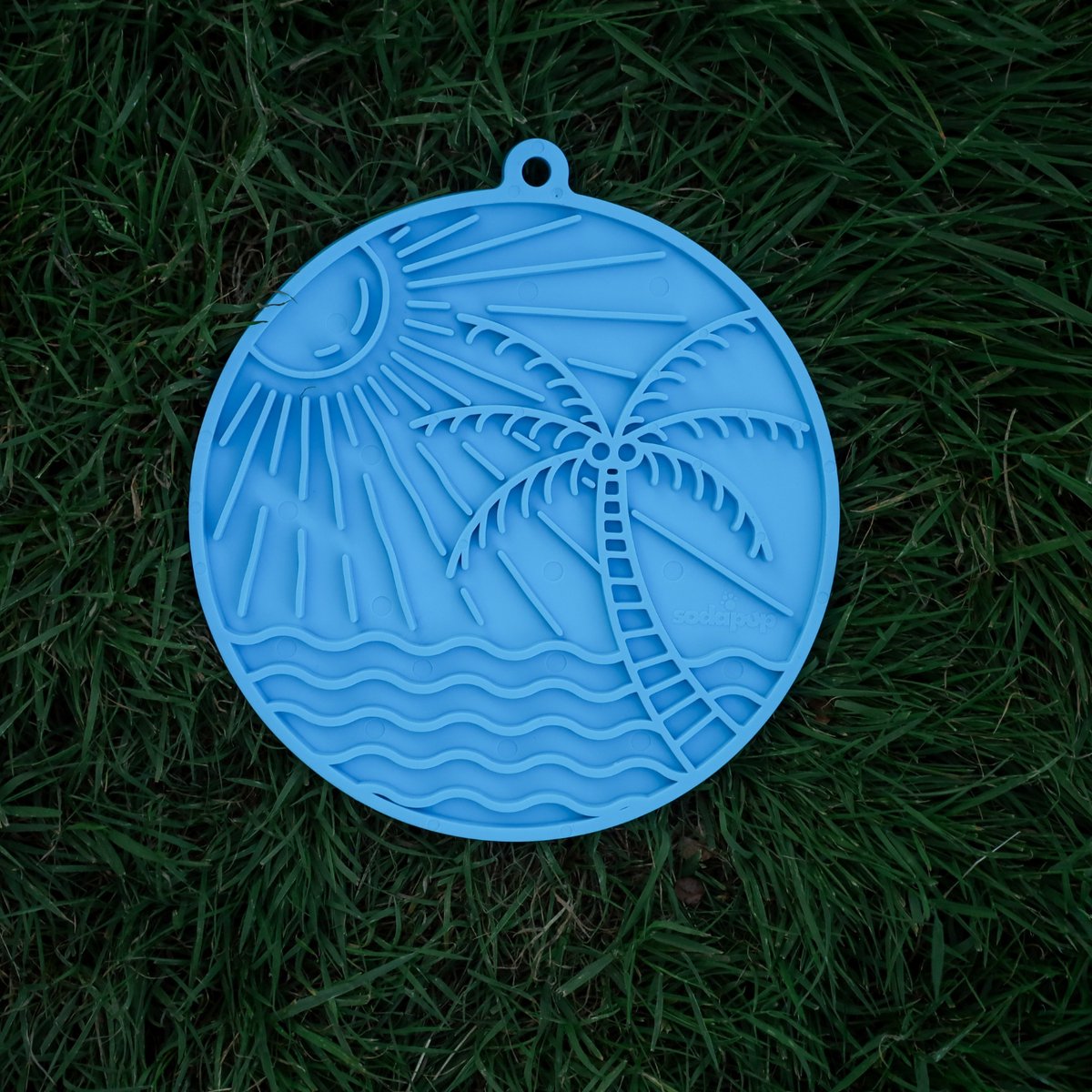 Sodapup Likmat Sun 'N Sea - Hond Likmat met Zuignappen - Zomer Design - Siliconen - Blauw