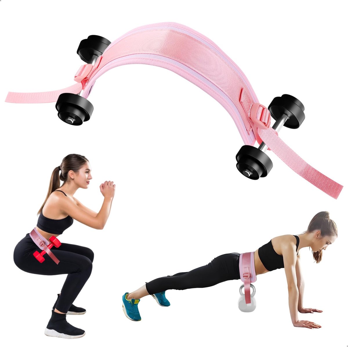 Ibenzoa® Verstelbare heupgordel voor hip thrusts en krachttraining thuis