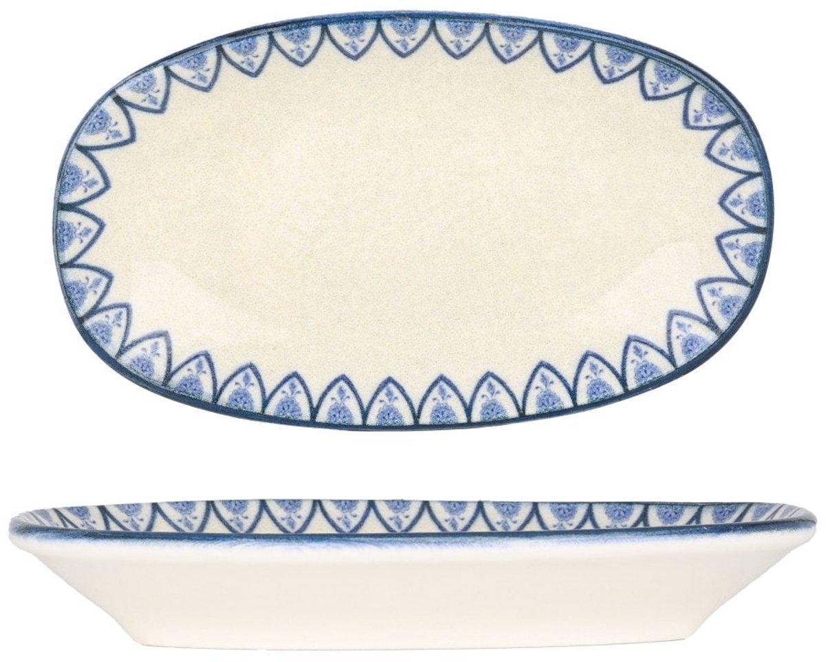 Bonna Serveerschaal - Esnaf - Porselein - 15x8.5 cm - set van 4