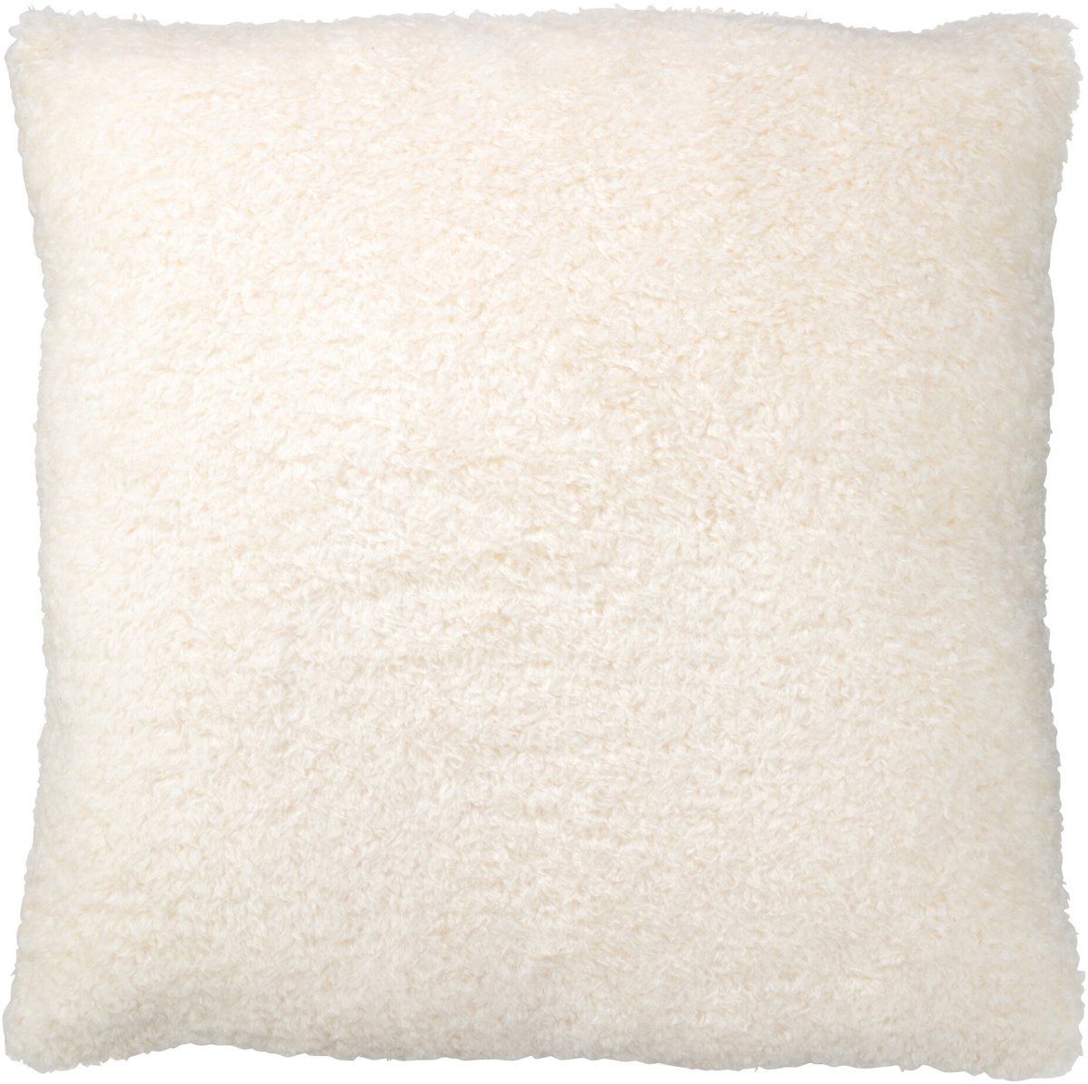J-Line kussen Teddy - polyester - wit