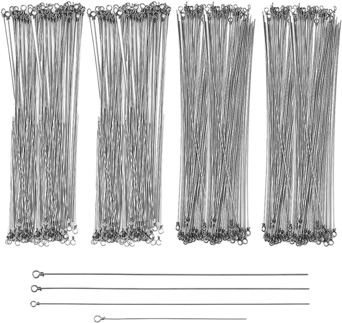 100pcs Stainless Steel Wire Spinner Baits Shank - 8.7 16cm Spinner Rod - Stainless Steel voor Vissen - Aas Maken