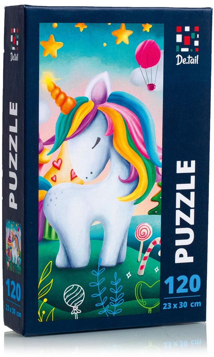 Puzzle 120 Mały słodki jednorożec DT100-07 - Puzzel 120 Kleine schattige eenhoorn DT100-07