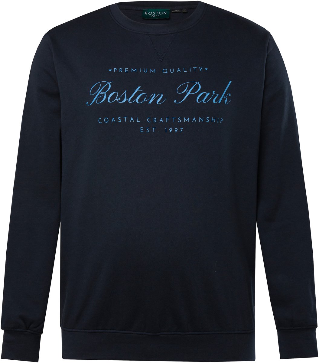 Boston Park - Heren - Sweater borstprint - Navy blauw - Maat 52+