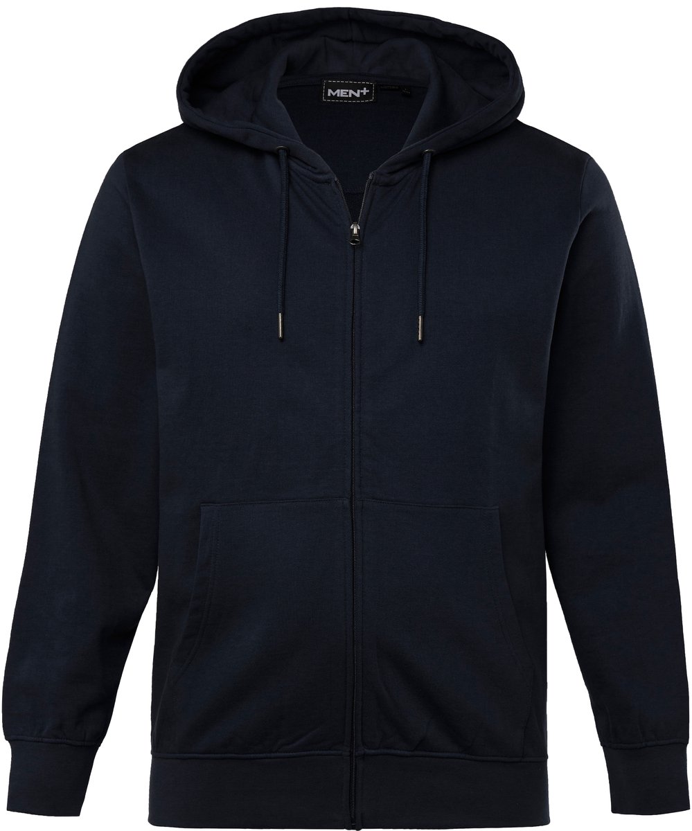 Men Plus - Heren - Hoodie-jack capuchon kangoeroezak - Navy blauw - Maat 56+