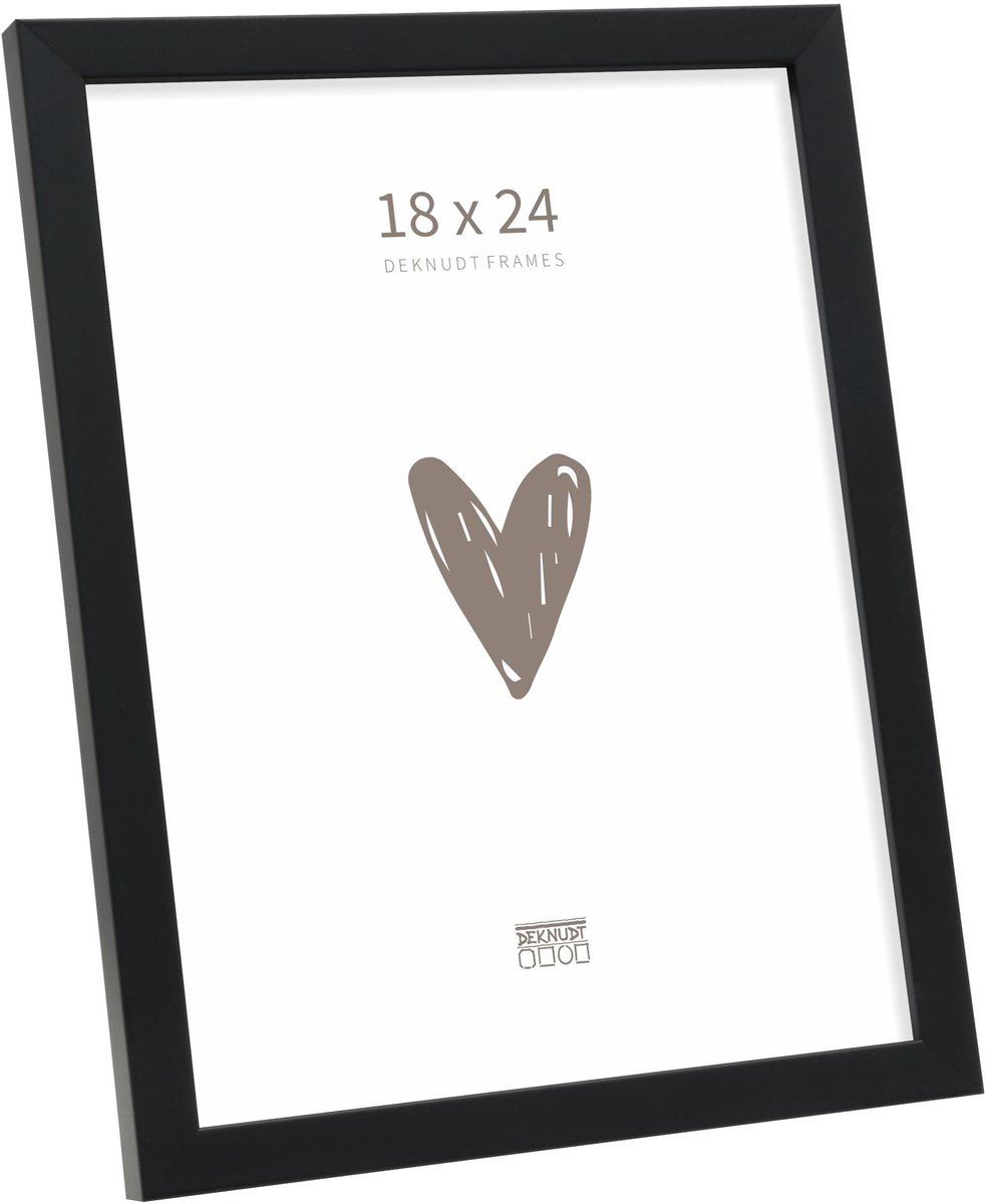 Deknudt Frames fotolijst S243K2 - zwart - smal - foto 18x24 cm