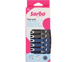 Sorbo Wasknijpers met Extra Grip - Kunststof - UV-Protectie - 20 Stuks