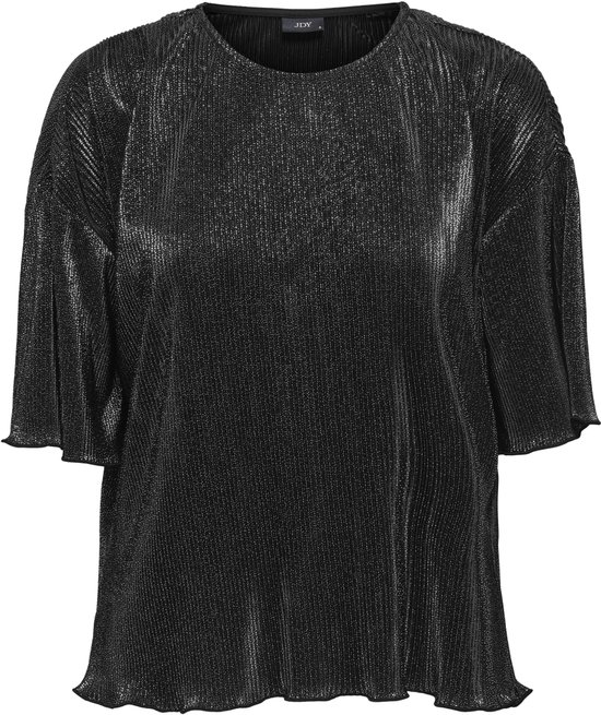 Jacqueline de Yong T-shirt Jdyvilma S/s O Neck Top Jrs Dia 15359950 Black/black Dames Maat - XL