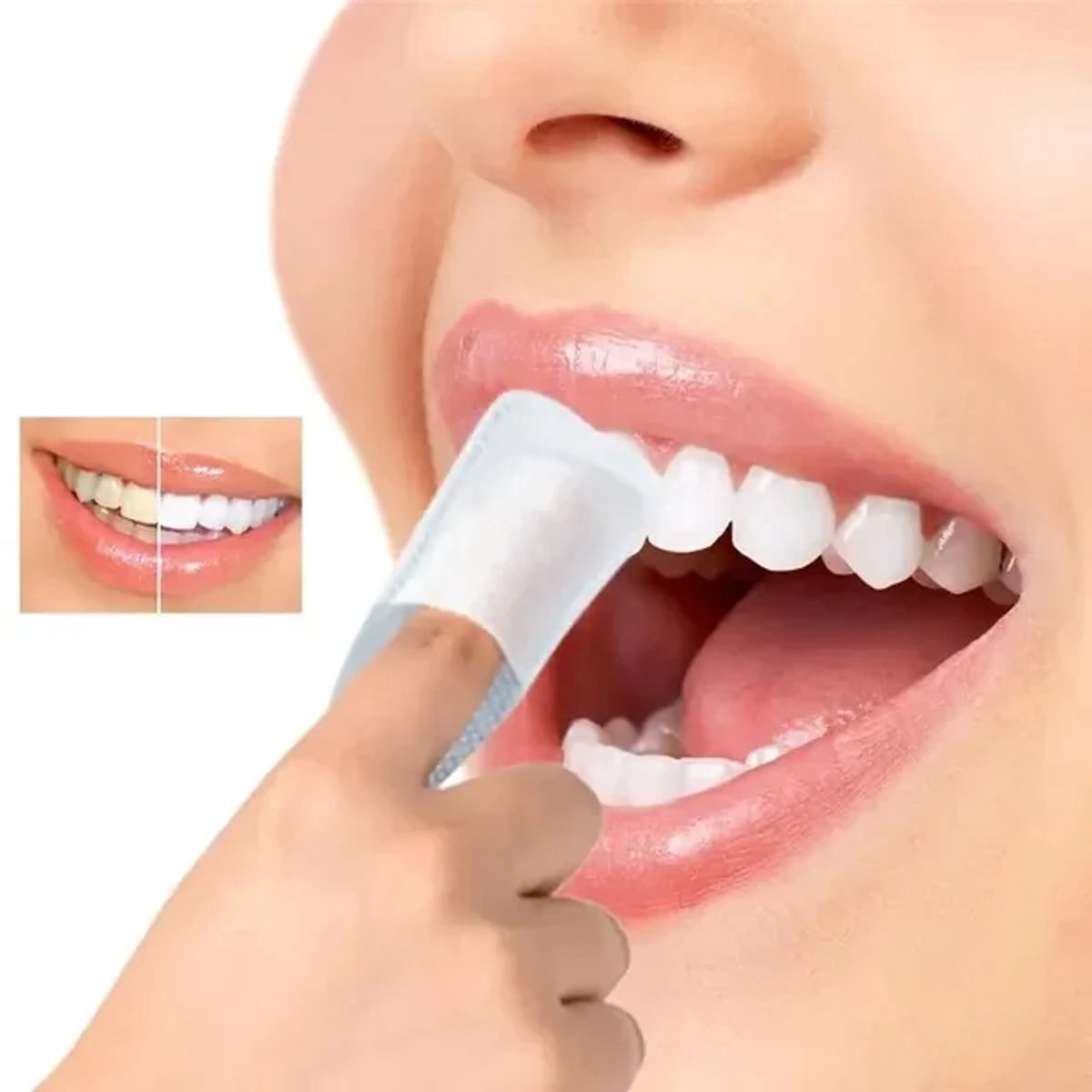 Oral Brush Up Vingerpoetsdoekjes – 100 stuks – Wegwerp Tandenreinigingsdoekjes voor Onderweg & Tanden Bleken