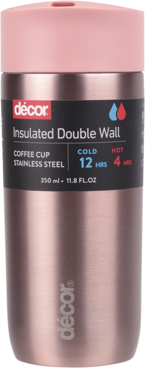 DÉCOR IDW Travel Mug - 350ml - Rose Gold
