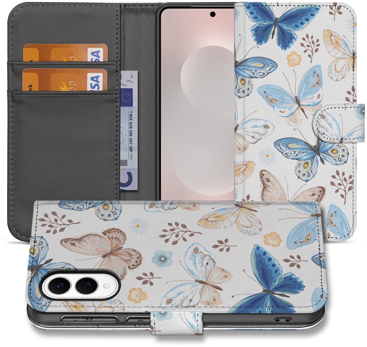 Telefoonhoesje met Pasjes voor Samsung Galaxy S25 Edge Vlinder