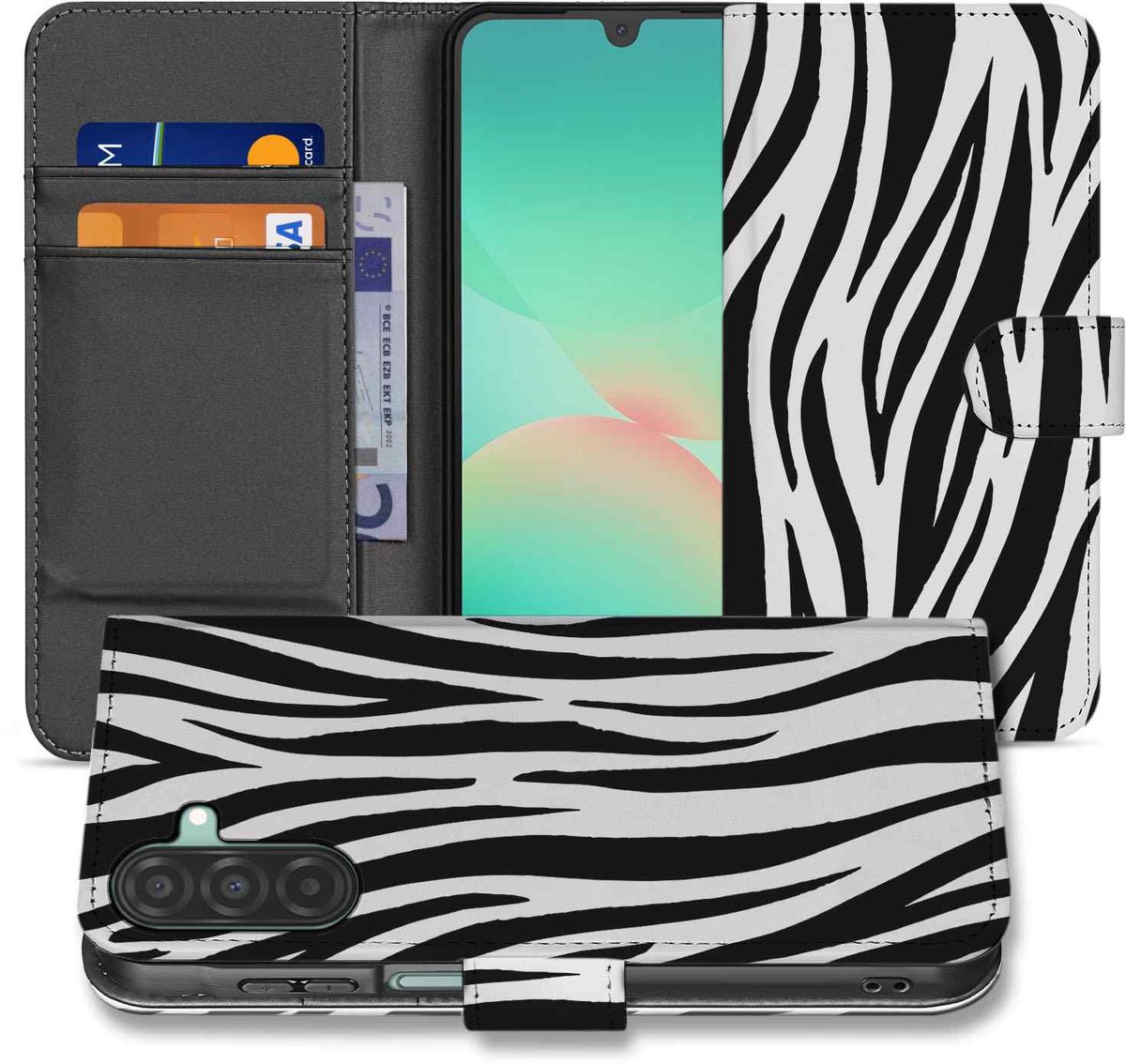 voor Samsung Galaxy A26 Zebra Book Case