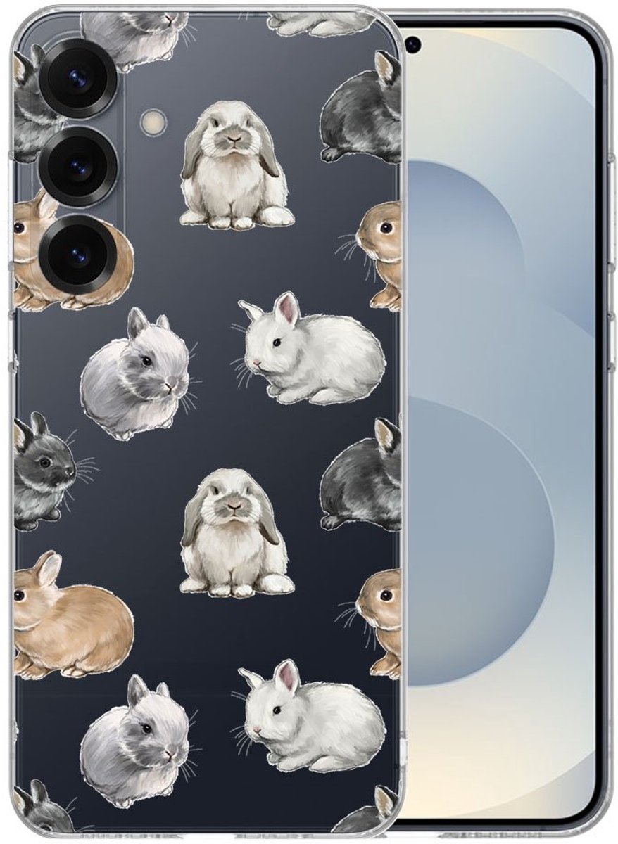 TPU Hoesje Samsung Galaxy S25 Plus - Konijntjes Backcover